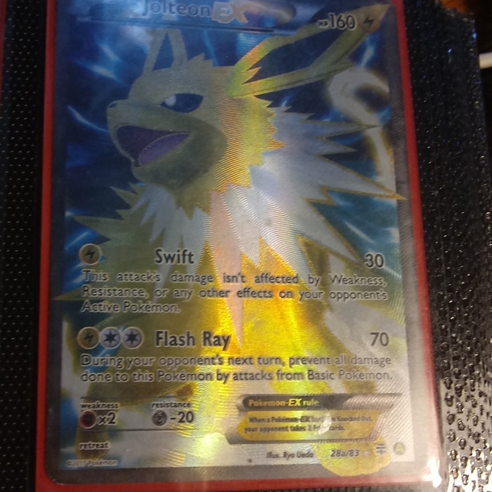 Jolteon ex full art holographic. REAL CARD